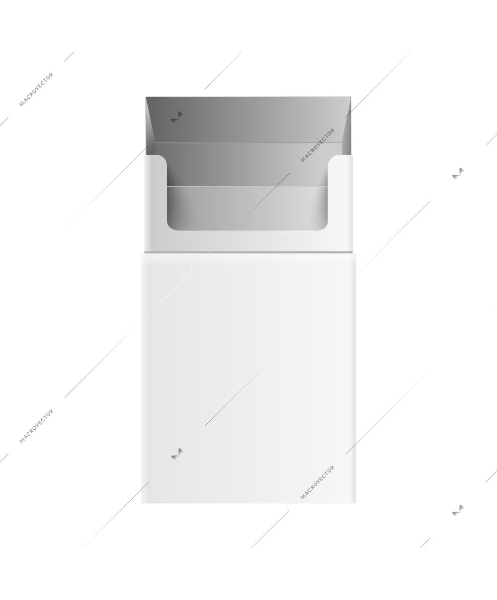 Empty blank cigarettes pack realistic vector illustration
