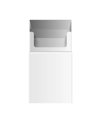 Empty blank cigarettes pack realistic vector illustration