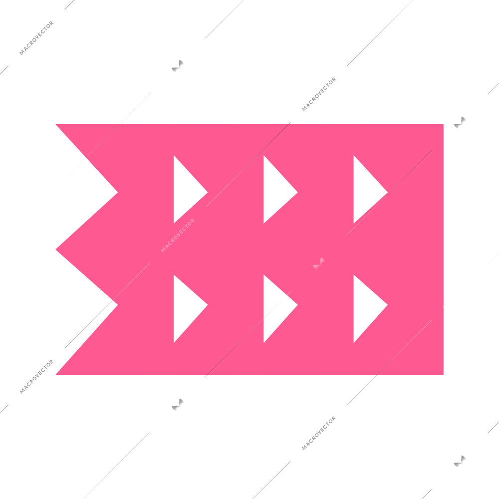 Memphis design abstract pink geometric decorative element flat vector illustration