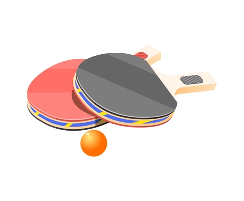 Pingpong or table tennis isolated icon sport game Vector Image