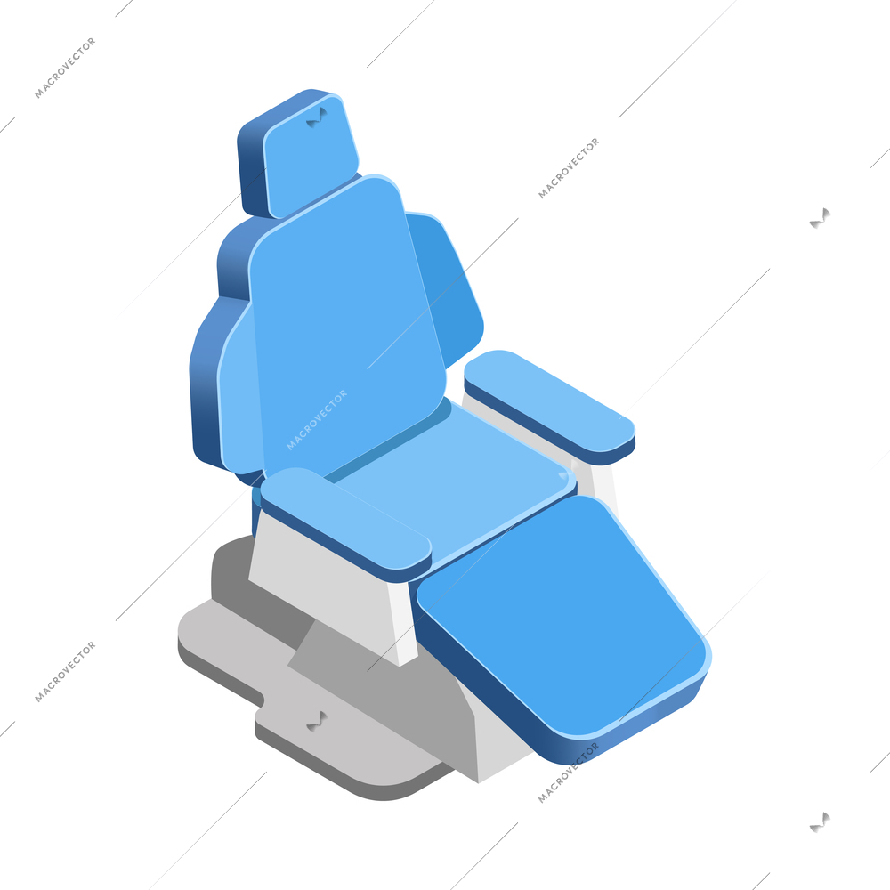 Empty medical chair isometric icon 3d vector illustration