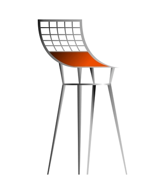 Bar stool high chair flat vector illustration