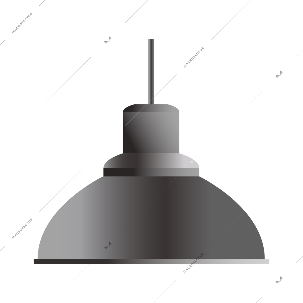 Black chandelier flat loft interior element on white background vector illustration