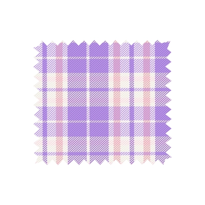 Plaid texture fabric sample realistic vector illustration