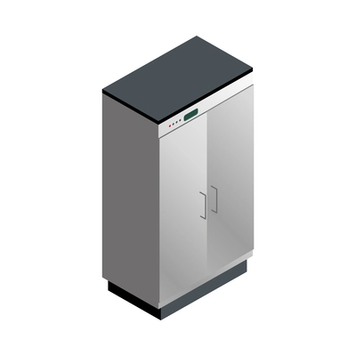 Professional kitchen refrigerator isometric icon vector illustration