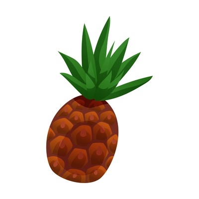 Flat pineapple icon on white background vector illustration