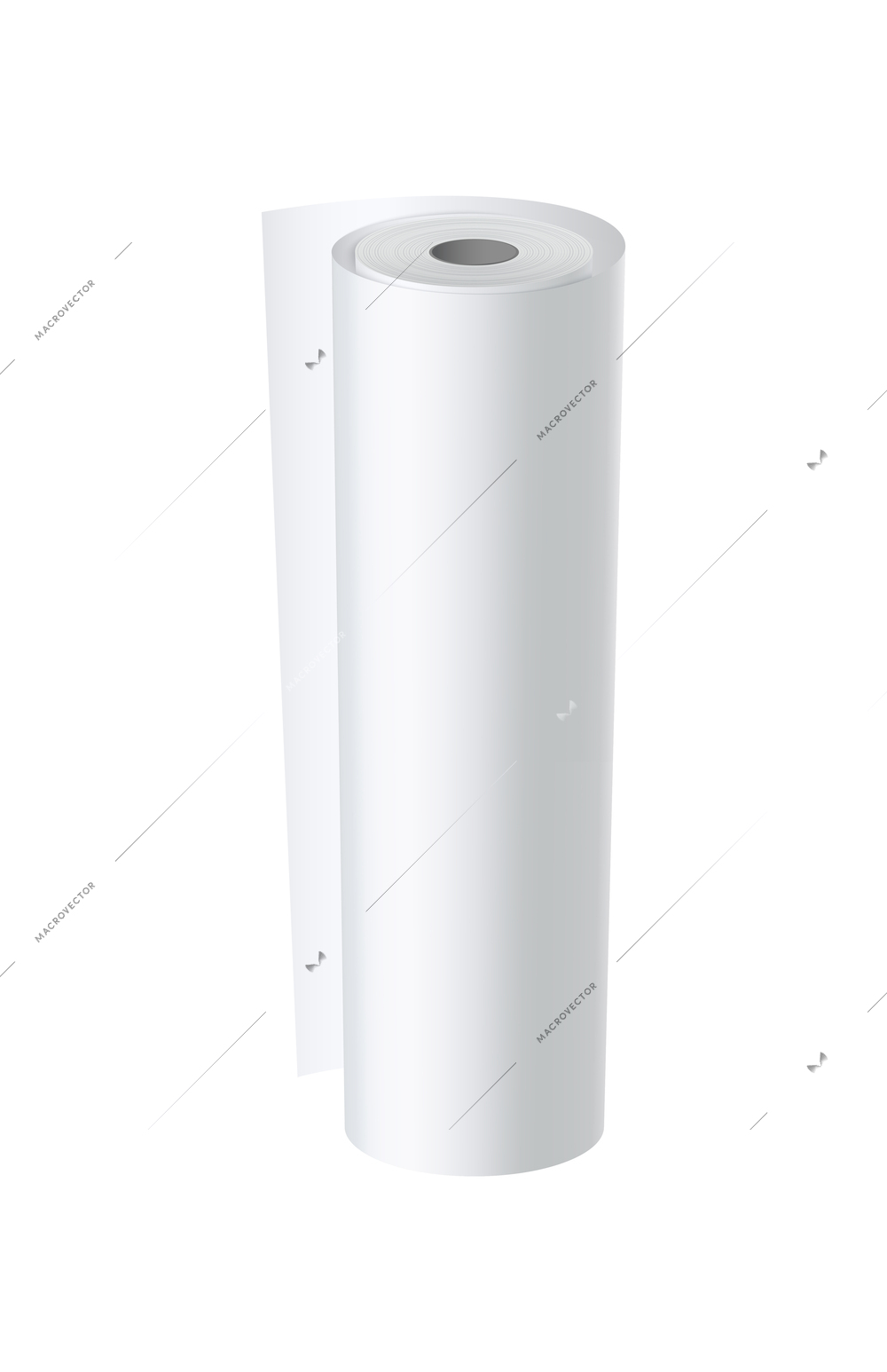 Blank paper roll in realistic style vector illustration