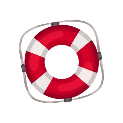 Flat lifebuoy icon on white background vector illustration