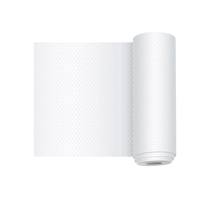 White paper towel roll realistic vector illustration