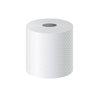 Realistic white toilet paper roll vector illustration