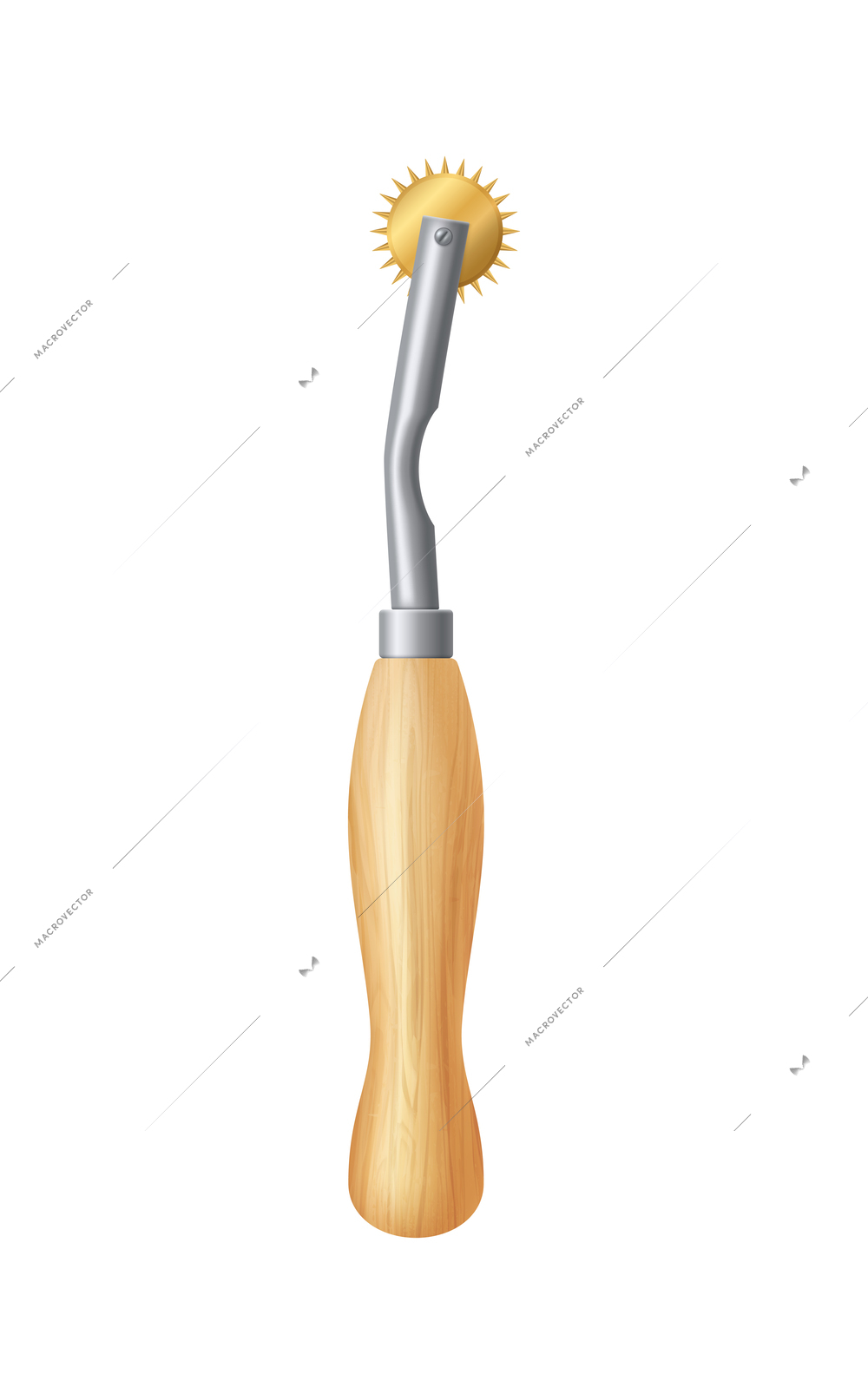 Realistic tracing wheel sewing tool vector illustration