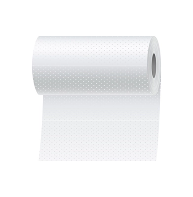 Roll of white paper towel realistic vector illustration