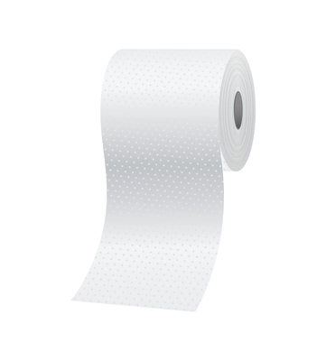 Realistic roll of toilet paper on white background vector illustration