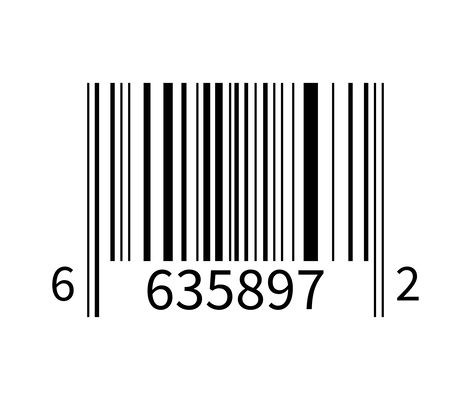 Barcode on white background realistic vector illustration