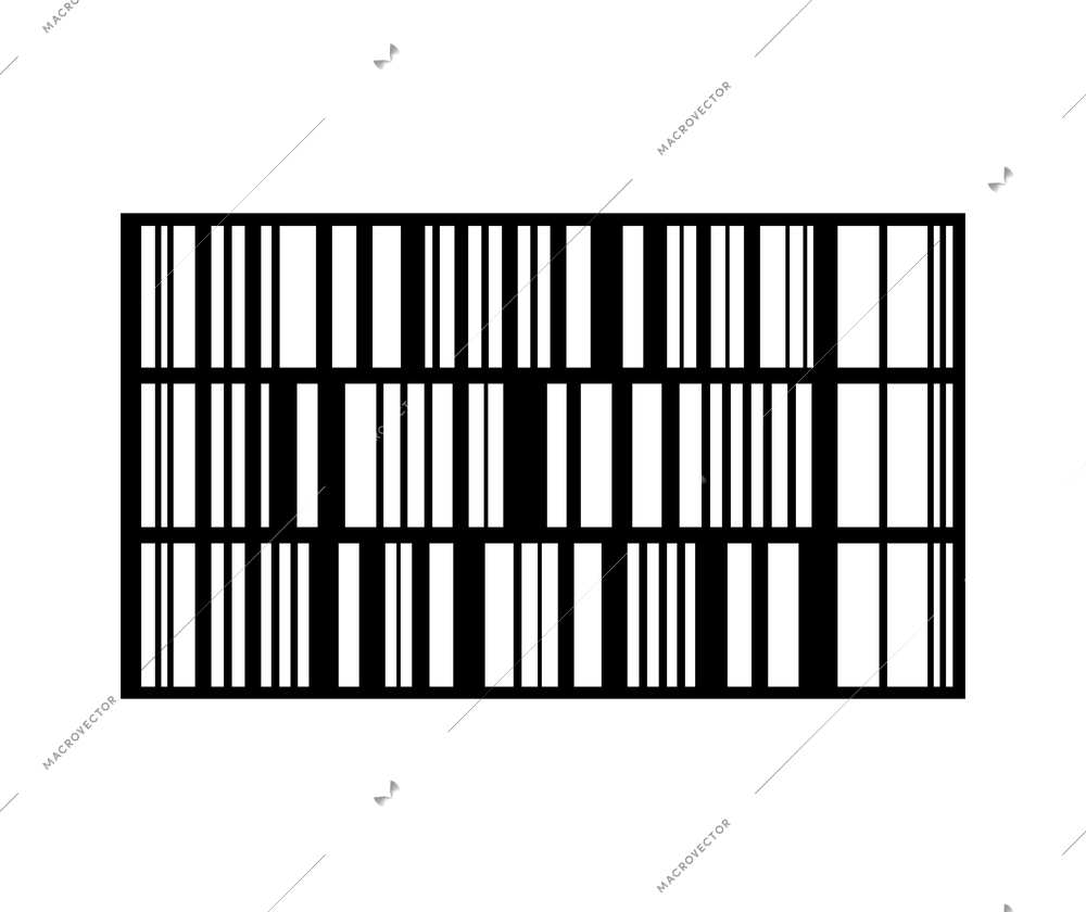 Realistic product barcode on white background vector illustration