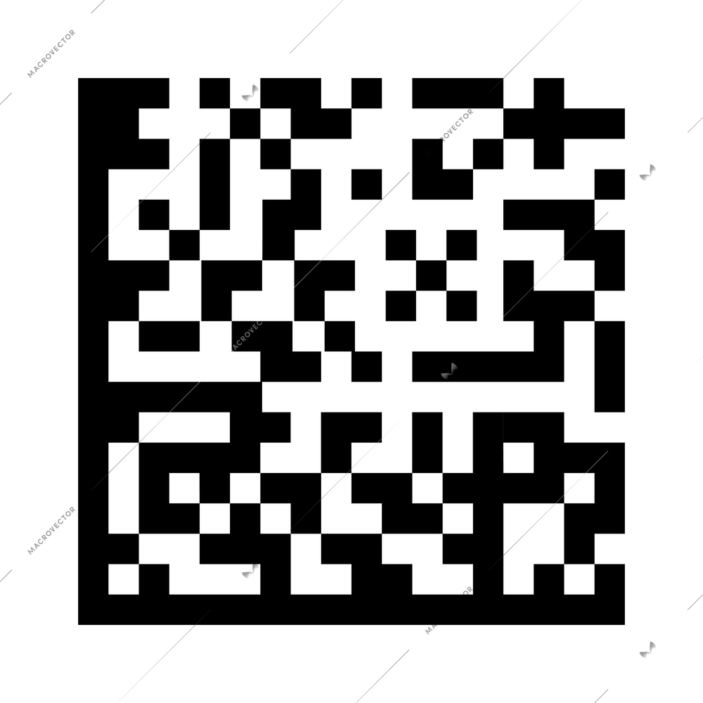 Qr code realistic vector illustration