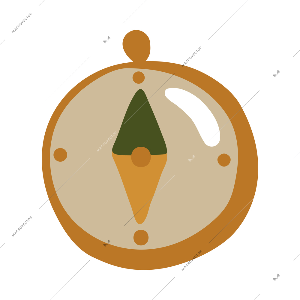 Compass flat icon isolated vector illustration