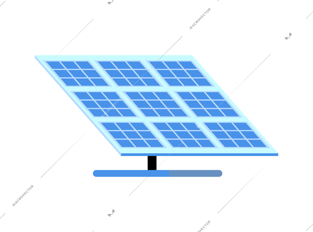 Solar panel modern alternative eco energy flat vector illustration