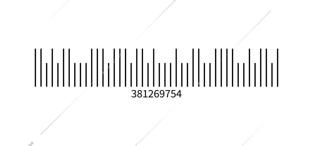 Barcode realistic vector illustration