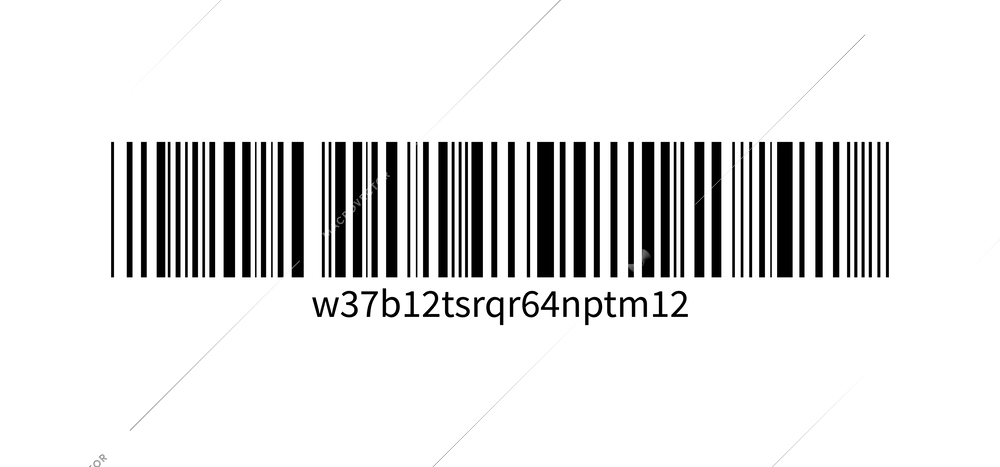 Realistic barcode vector illustration