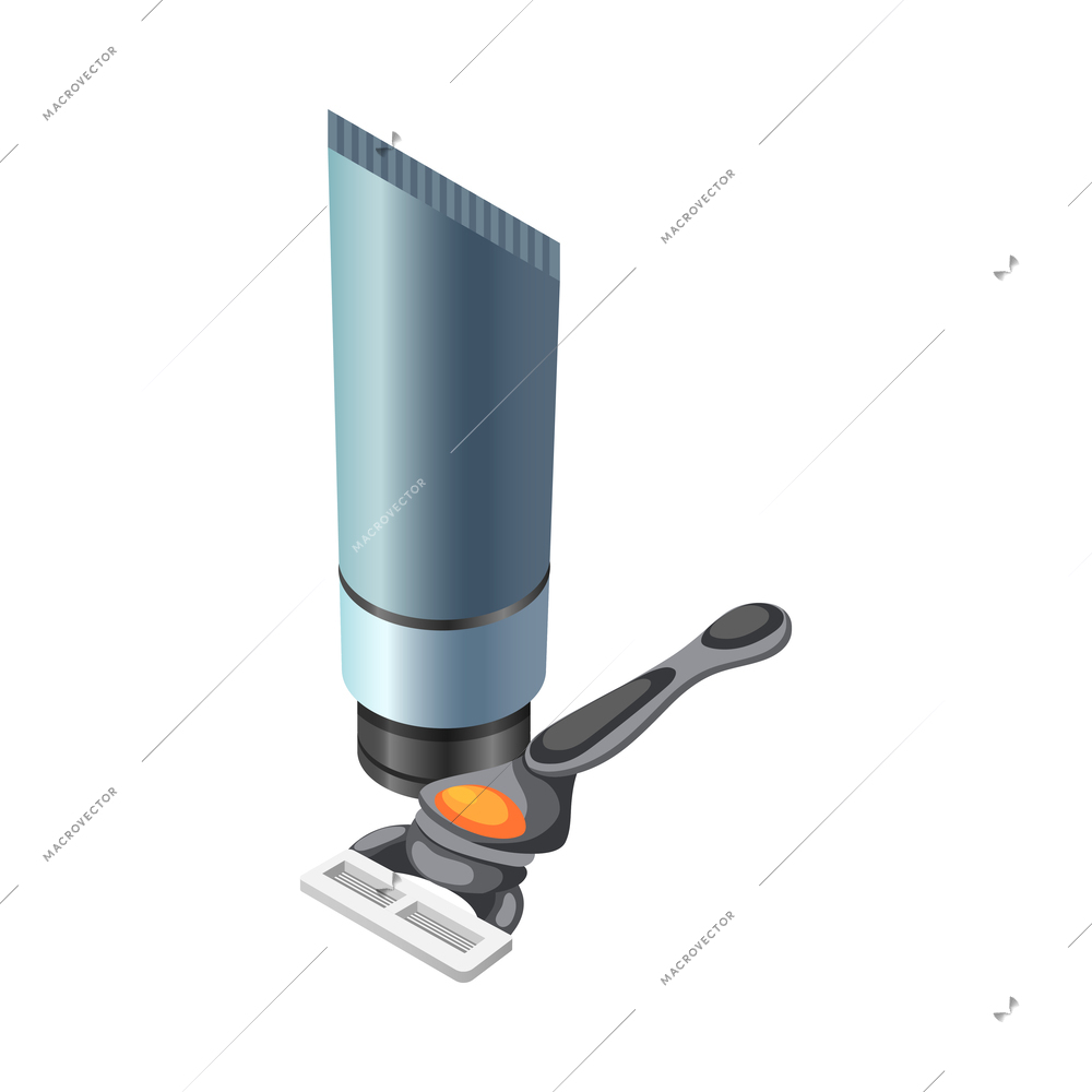 Personal hygiene isometric composition with isolated icons of hygienic products on blank background vector illustration