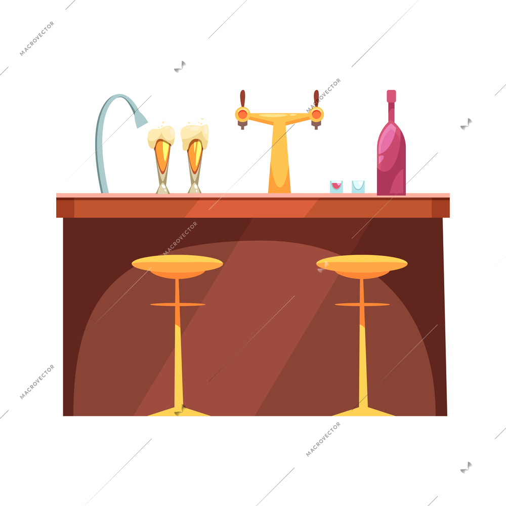 Hotel staff composition with isolated image of classic item on blank background vector illustration