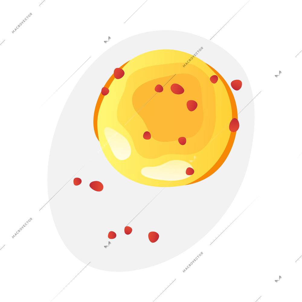 Egg dishes composition with isolated top view of meal solution on blank background vector illustration