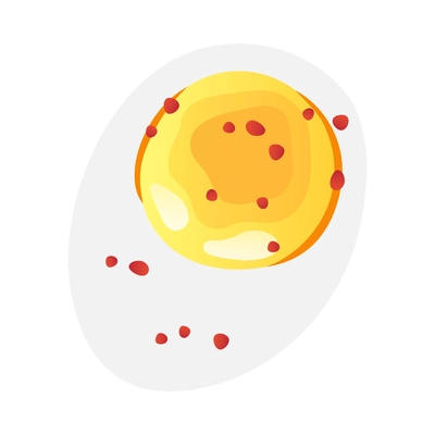 Egg dishes composition with isolated top view of meal solution on blank background vector illustration