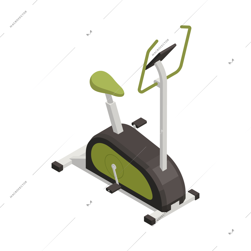 Sport shop isometric composition with isolated icon of item for sale on blank background vector illustration