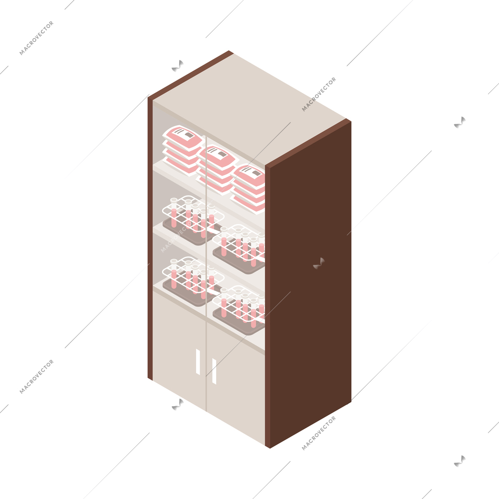 Isometric blood donor composition with isolated medical image on blank background vector illustration