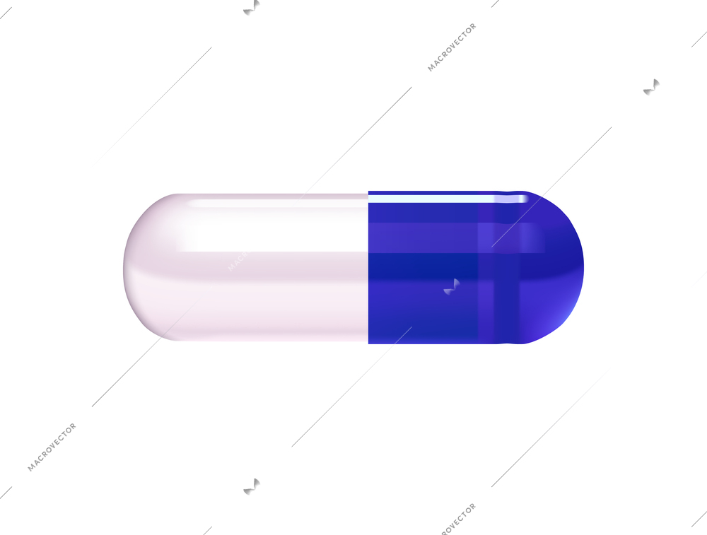 Medicine pills realistic composition with isolated top view image of medication drug vector illustration