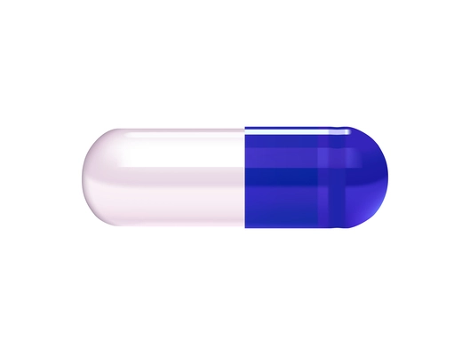 Medicine pills realistic composition with isolated top view image of medication drug vector illustration