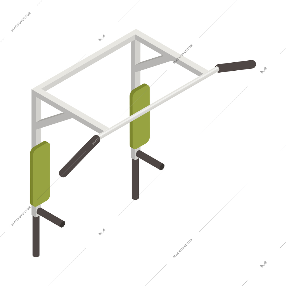 Sport shop isometric composition with isolated icon of item for sale on blank background vector illustration