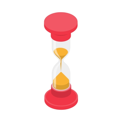 Isometric deadline composition with isolated time management icon on blank background vector illustration