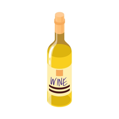 Isometric winemaker winery composition with isolated craft production image on blank background vector illustration