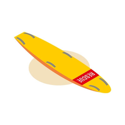 Beach lifeguards isometric composition with isolated item on blank background vector illustration