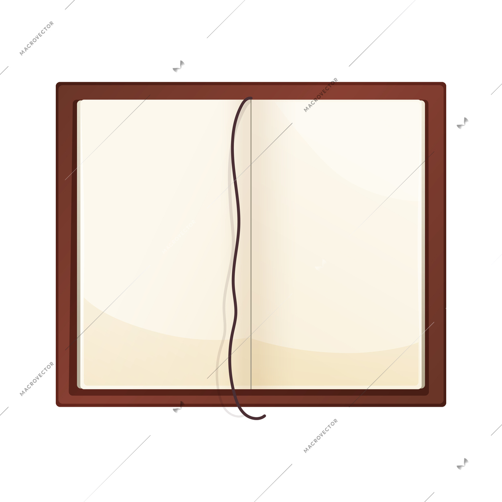 Diary photo album memories composition with isolated image of accessory on blank background vector illustration