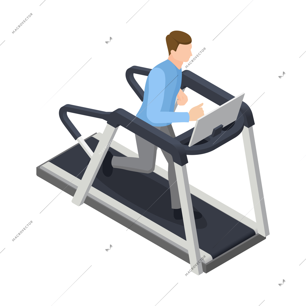 Physiotherapy rehabilitation clinic isometric composition with treatment recovery icons human characters vector illustration