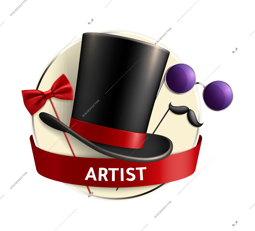 Professions hats composition with isolated view of accessories and hat on blank background vector illustration