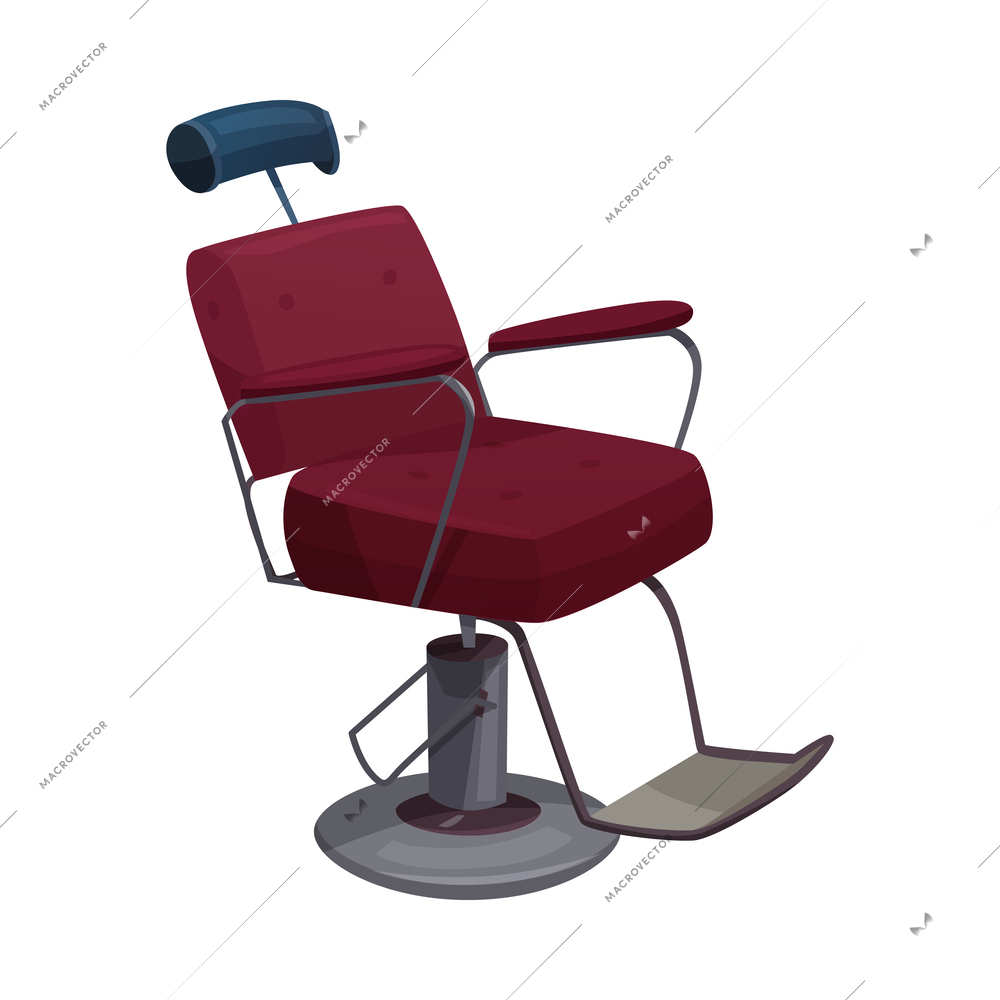 Barbershop cartoon composition with isolated doodle style image on blank background vector illustration