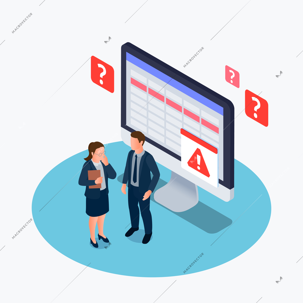 Financial regulation isometric concept with legal banking compliance symbols vector illustration