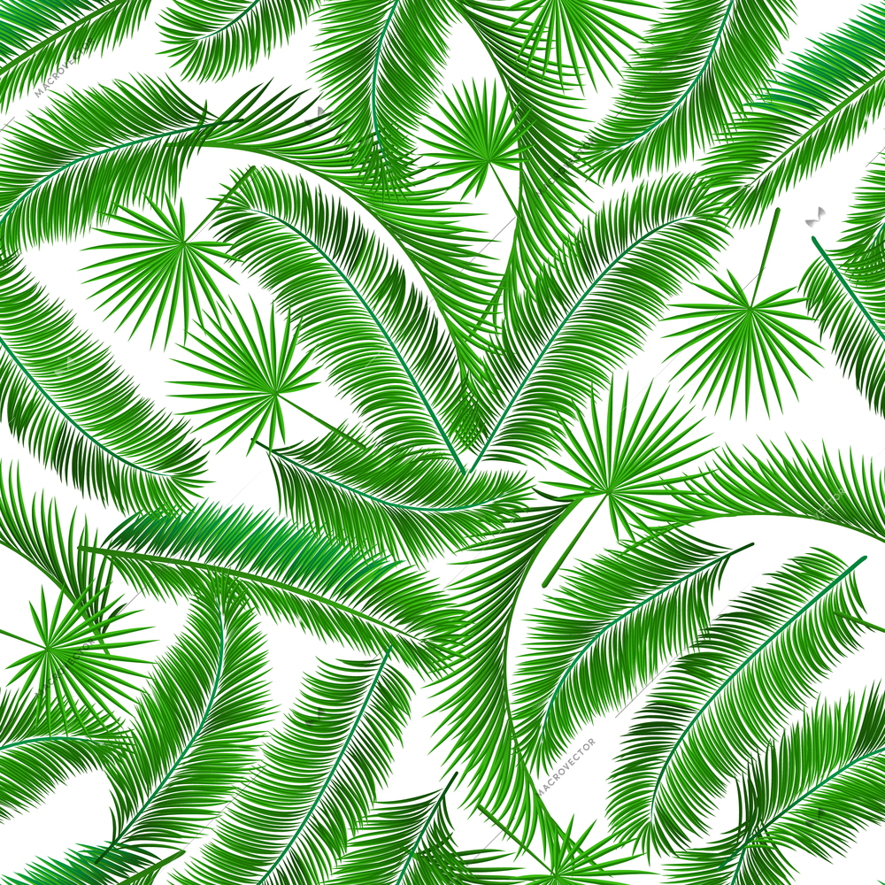 Tropical palm tree seampless pattern background template vector illustration