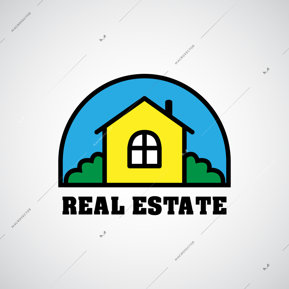 Abstract house real estate logo template vector illustration