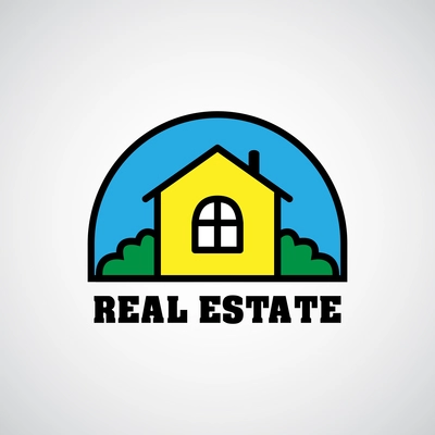 Abstract house real estate logo template vector illustration