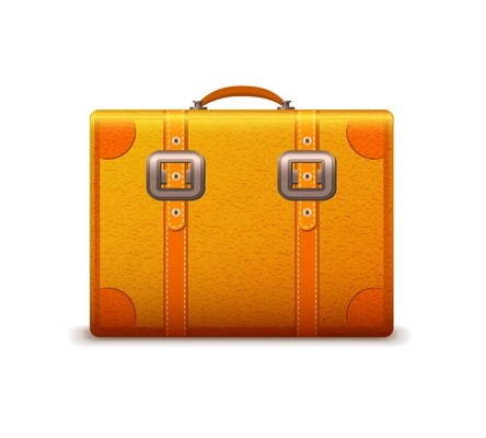 Travel suitcase emblem icon isolated vector illustration