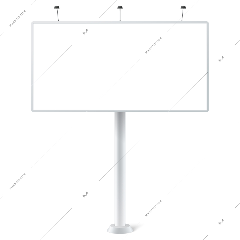 Blank outdoor billboard with place for message isolated vector illustration