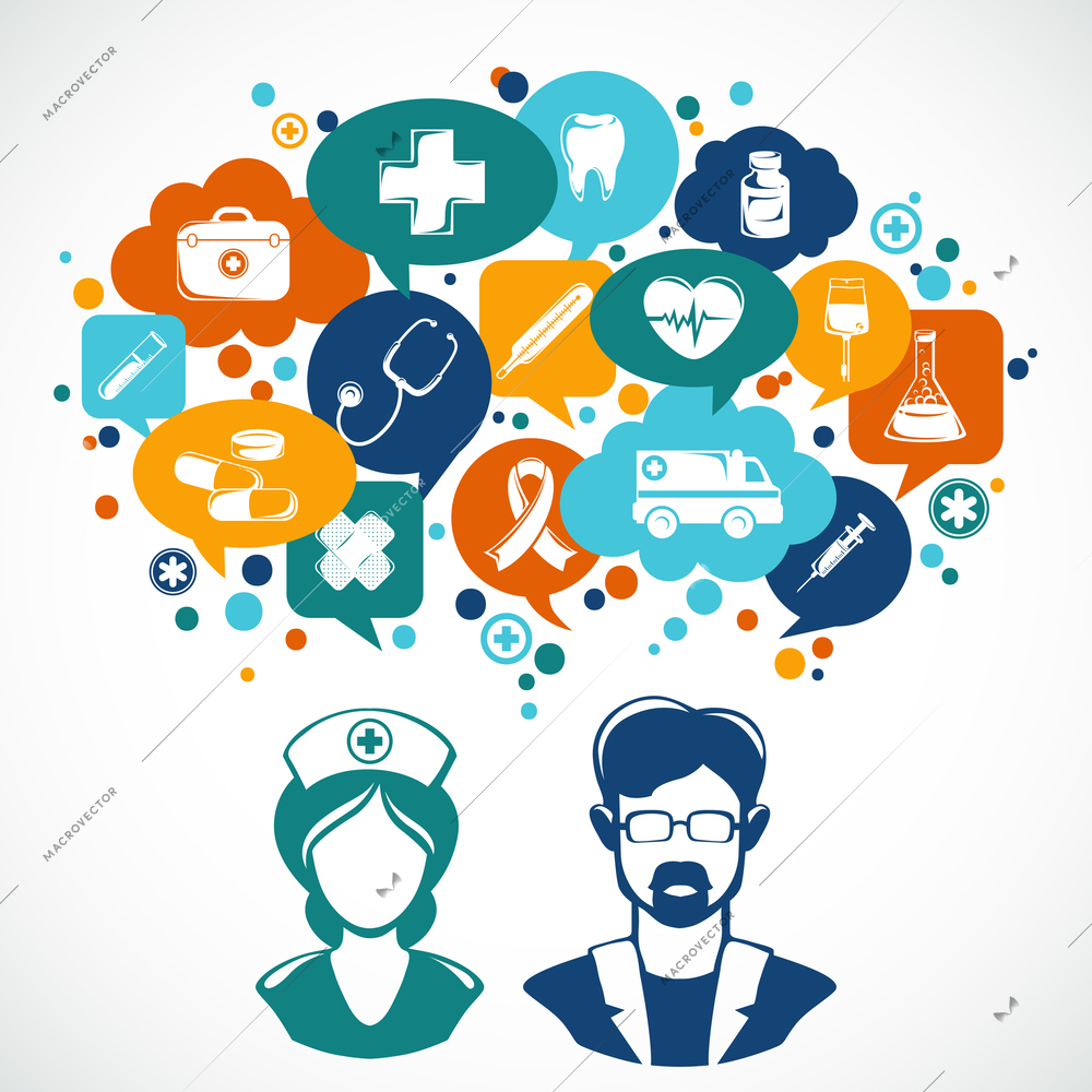 Medicine concept with health care first aid decorative icons vector illustration