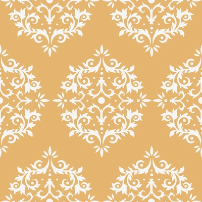 Retro style royal decor damask seamless wallpaper pattern vector illustration