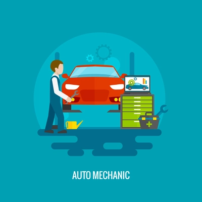 Car Mechanic And Service Tools, Vectors