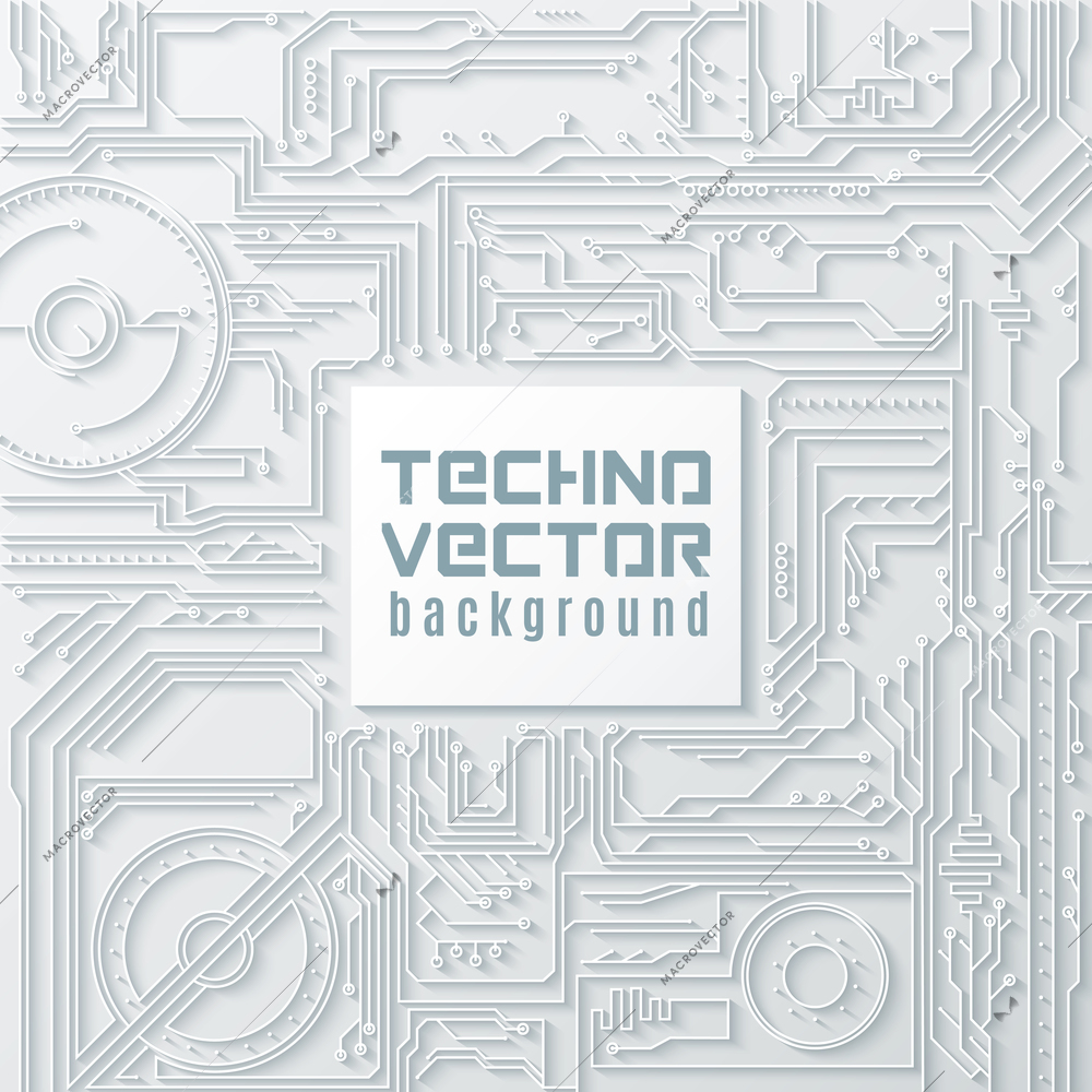 High tech digital circuit computer mother processor background vector illustration